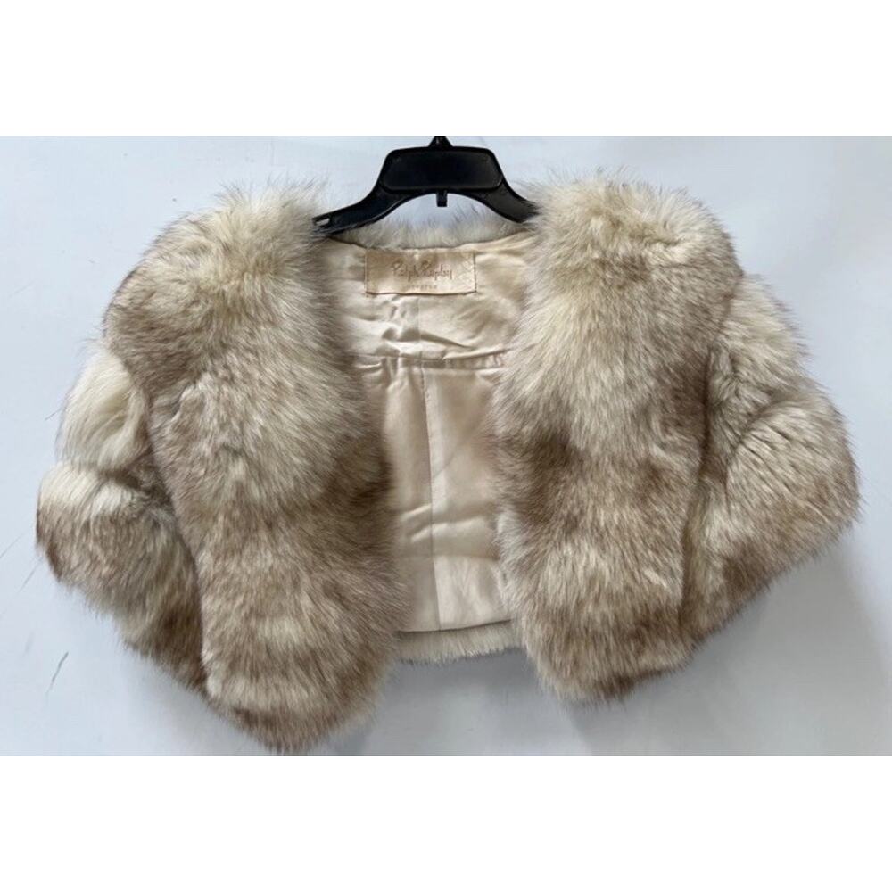 Women’s Ralph Ruply White Genuine Fur Shawl Coat One Size